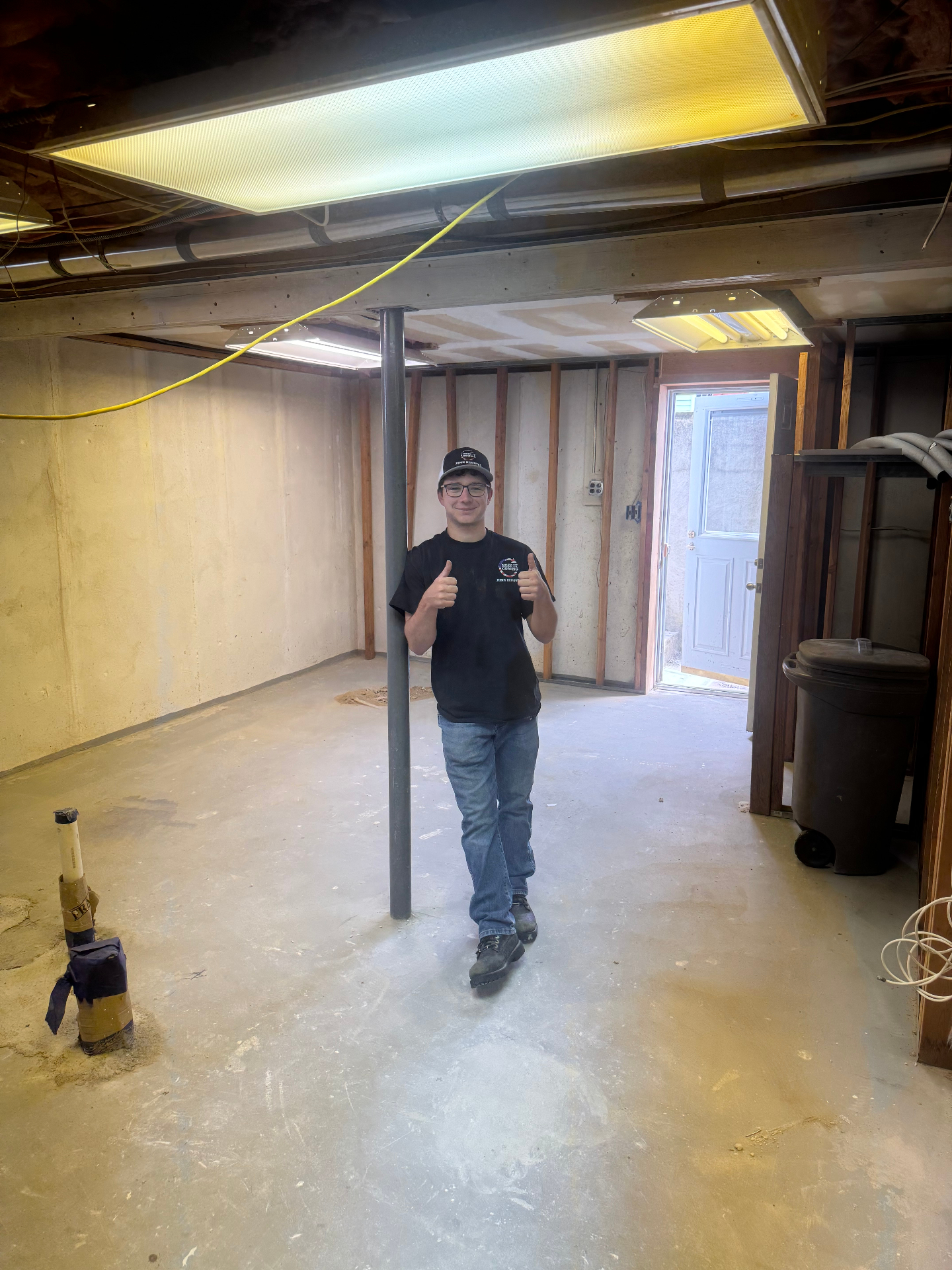 Empty clean basement after Keep It Coming cleanout